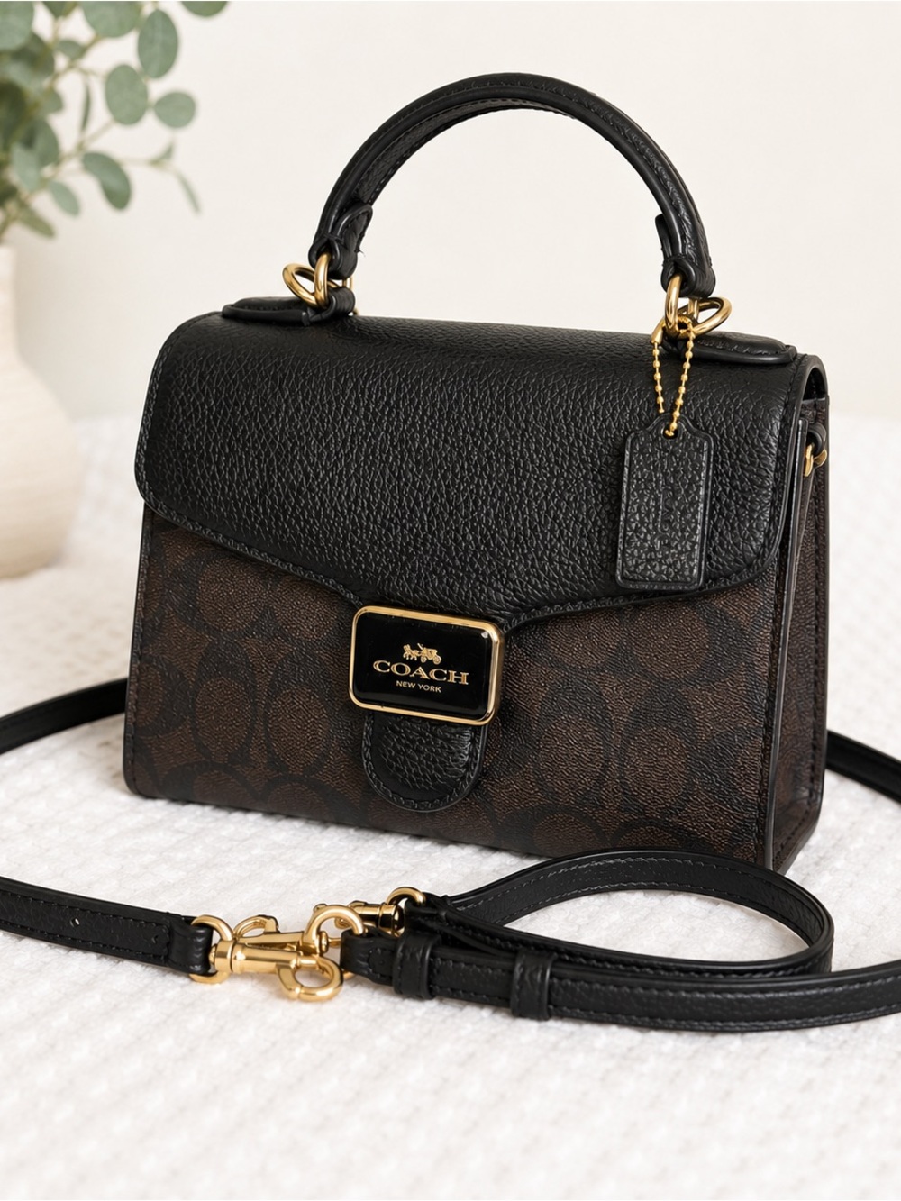 Coach Pepper Satchel In Signature Canvas